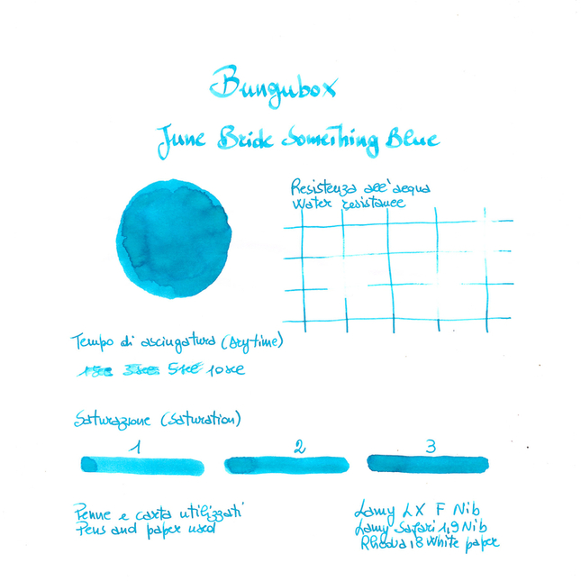 Bungubox Ink Tells More June Bride Something Blue Ink Bottle 30 ml