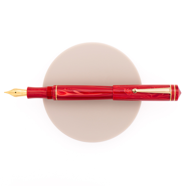 Delta Write Balance Fountain Pen Red & Gold