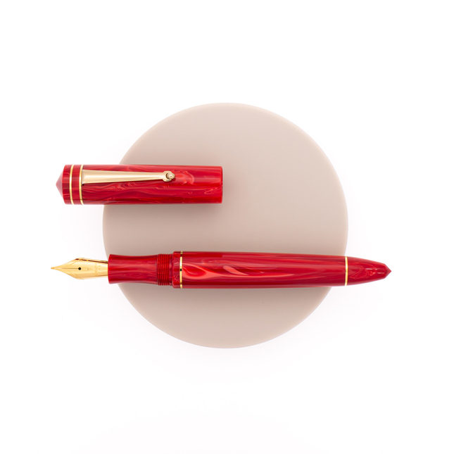 Delta Write Balance Fountain Pen Red & Gold
