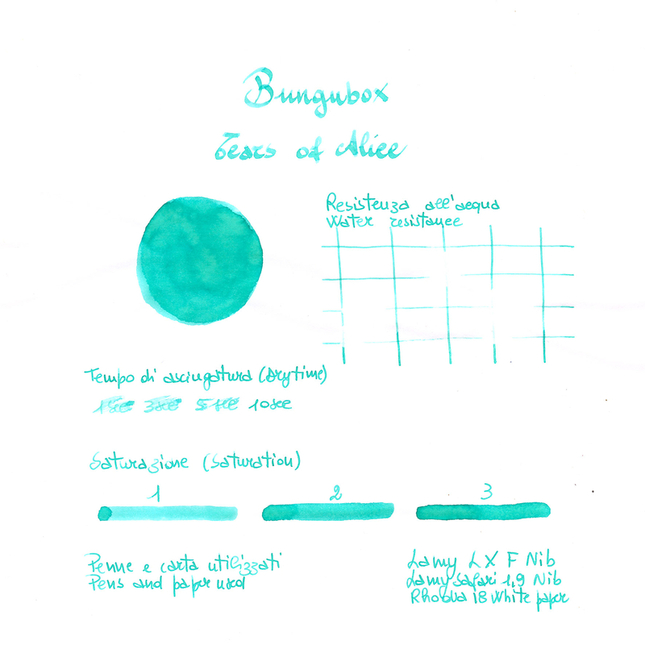 Bungubox Ink Tells More Tears of Alice Ink Bottle 30 ml