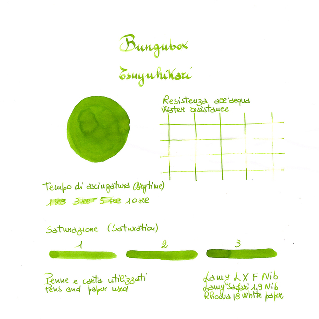 Bungubox Ink Tells More Tsuyuhikari Inchiostro 30 ml