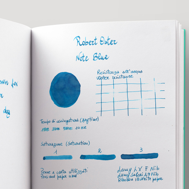 Robert Oster Ten Dollar Note Blue Ink Bottle 50 ml