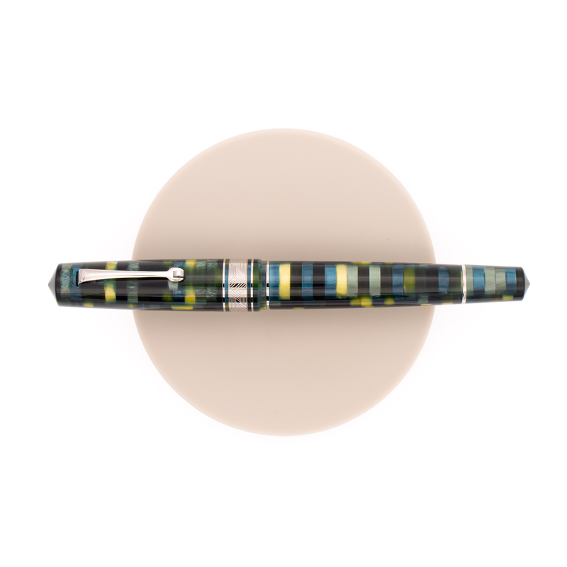 Leonardo Momento Zero Grande Mosaico Penna Stilografica Baobab & Rodio 14 KT Leonardo Momento Zero Grande Mosaico Penna Stilografica Baobab & Rodio 14 KT