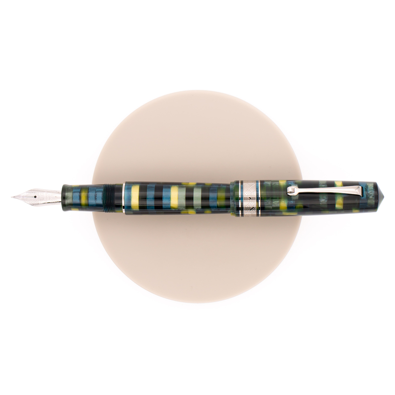 Leonardo Momento Zero Grande Mosaico Penna Stilografica Baobab & Rodio 14 KT Leonardo Momento Zero Grande Mosaico Penna Stilografica Baobab & Rodio 14 KT