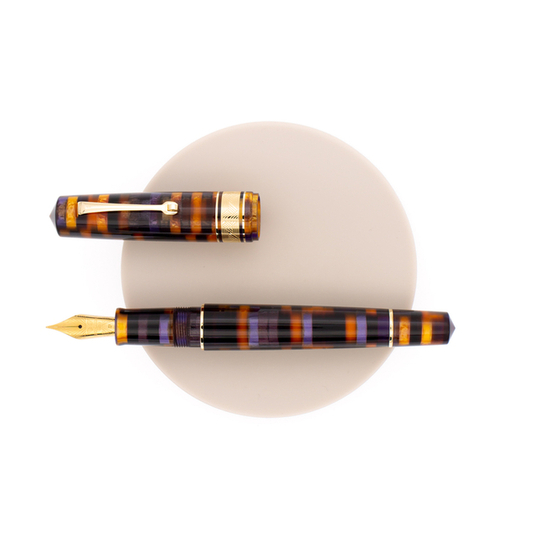 Leonardo Momento Zero Grande Mosaico Fountain Pen Anemone & Gold