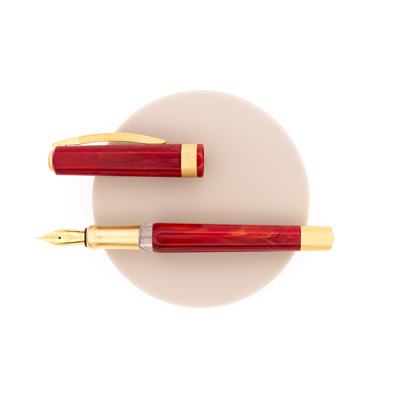 Visconti Opera Gold Fountain Pen Red