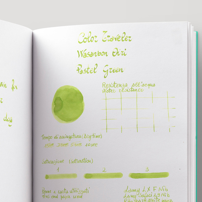 Color Traveler Wasanbon Oiri Pastel Green Inchiostro 30 ml