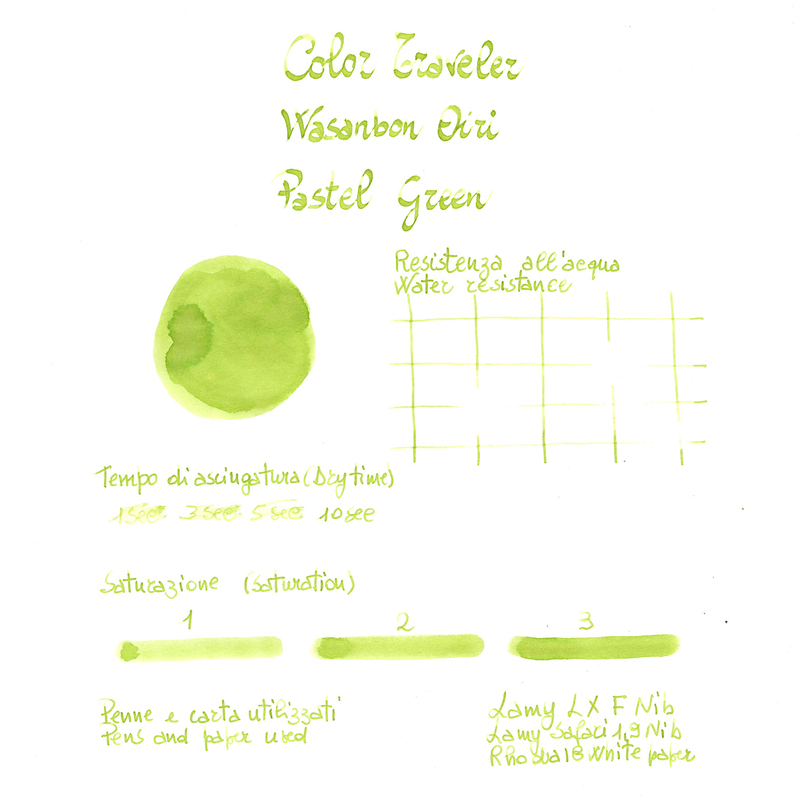 Color Traveler Wasanbon Oiri Pastel Green Inchiostro 30 ml