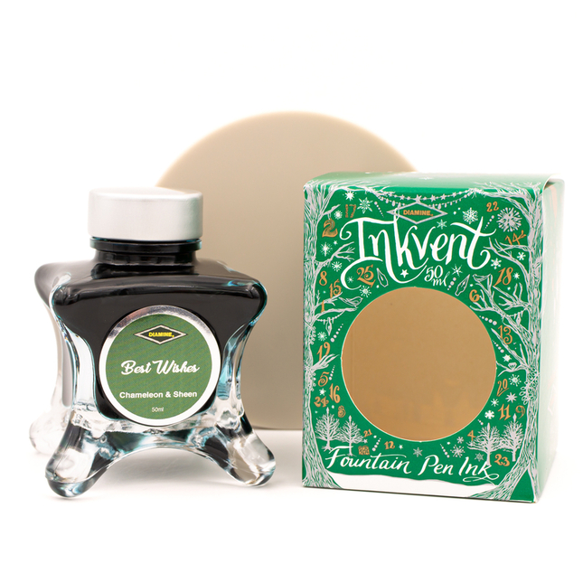 Diamine Inkvent Best Wishes Ink Bottle 50 ml Green Edition Chameleon & Sheen