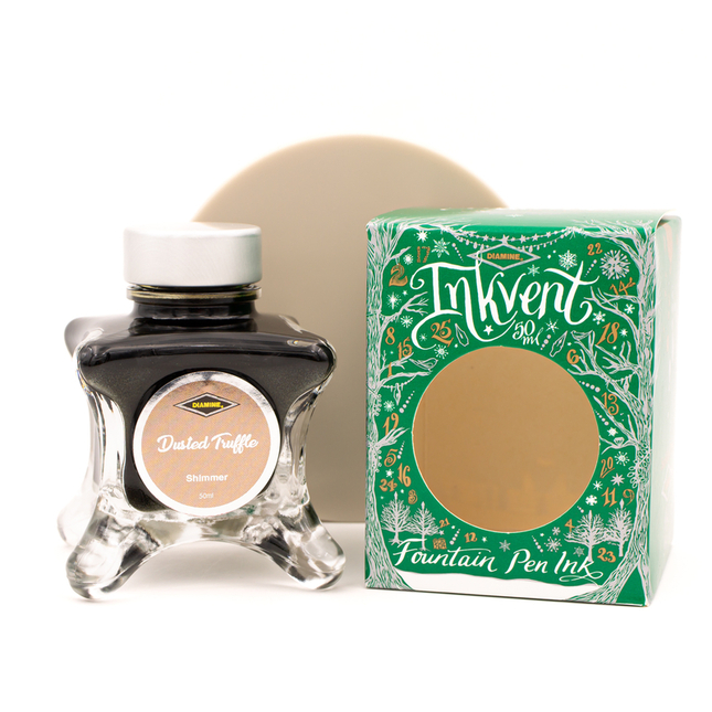 Diamine Inkvent Dusted Truffle Ink Bottle 50 ml Green Edition Shimmer