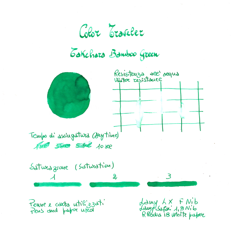 Color Traveler Takehara Bamboo Green Inchiostro 30 ml Color Traveler Takehara Bamboo Green Inchiostro 30 ml