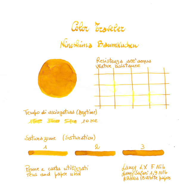 Color Traveler Ninoshima Baumkuchen Ink Bottle 30 ml