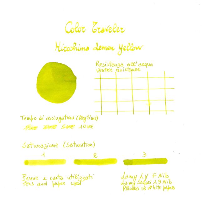 Color Traveler Hiroshima Lemon Yellow Inchiostro 30 ml