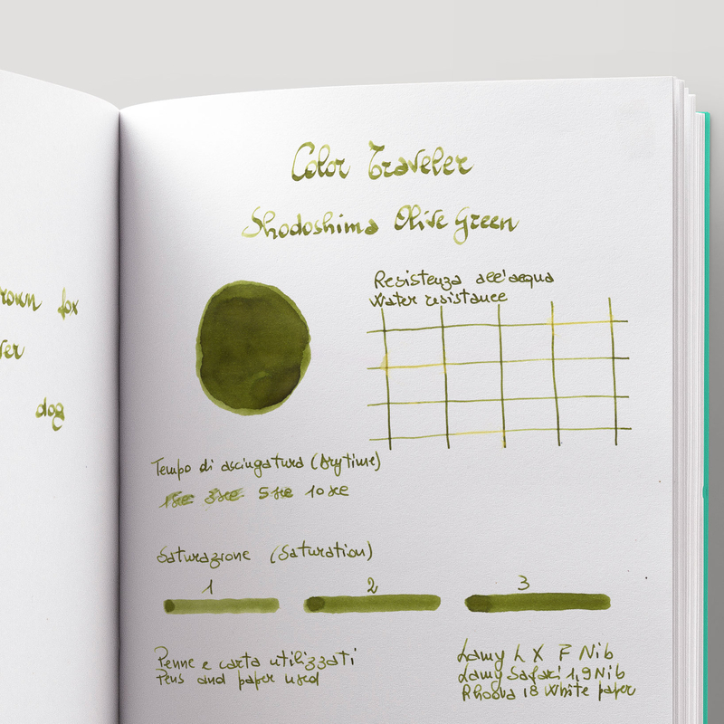 Color Traveler Shodoshima Olive Green Ink Bottle 30 ml