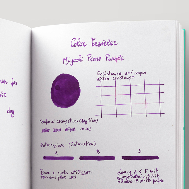 Color Traveler Miyoshi Pione Purple Ink Bottle 30 ml