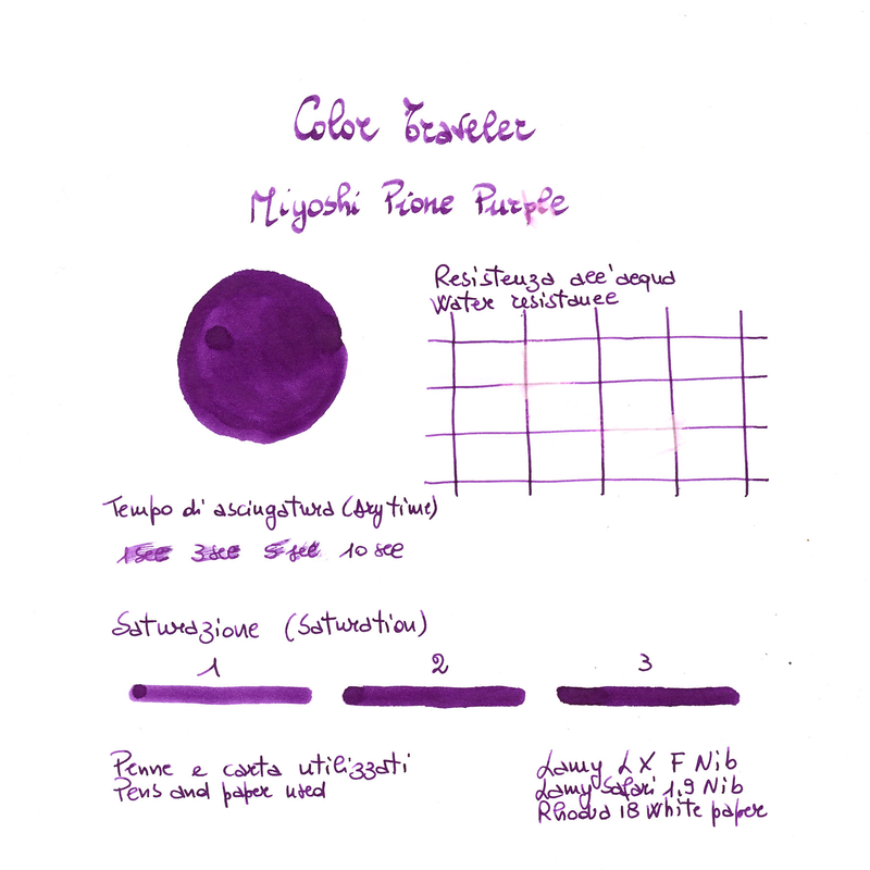 Color Traveler Miyoshi Pione Purple Ink Bottle 30 ml