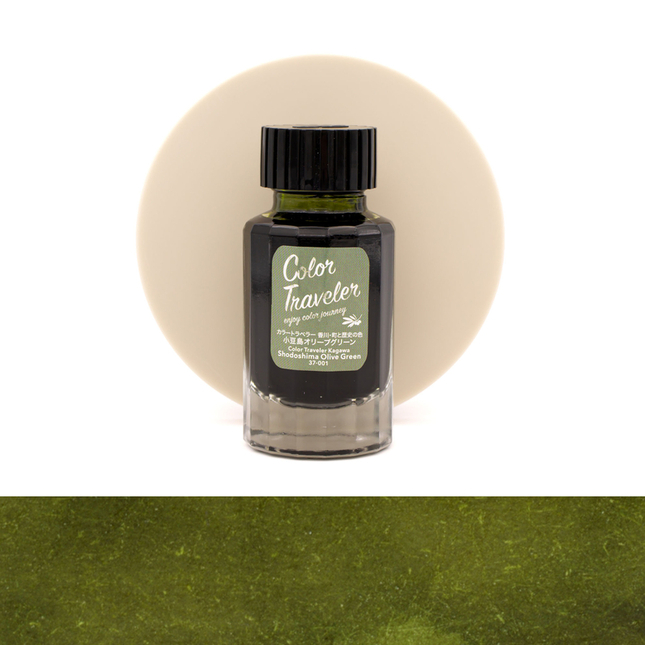 Color Traveler Shodoshima Olive Green Ink Bottle 30 ml