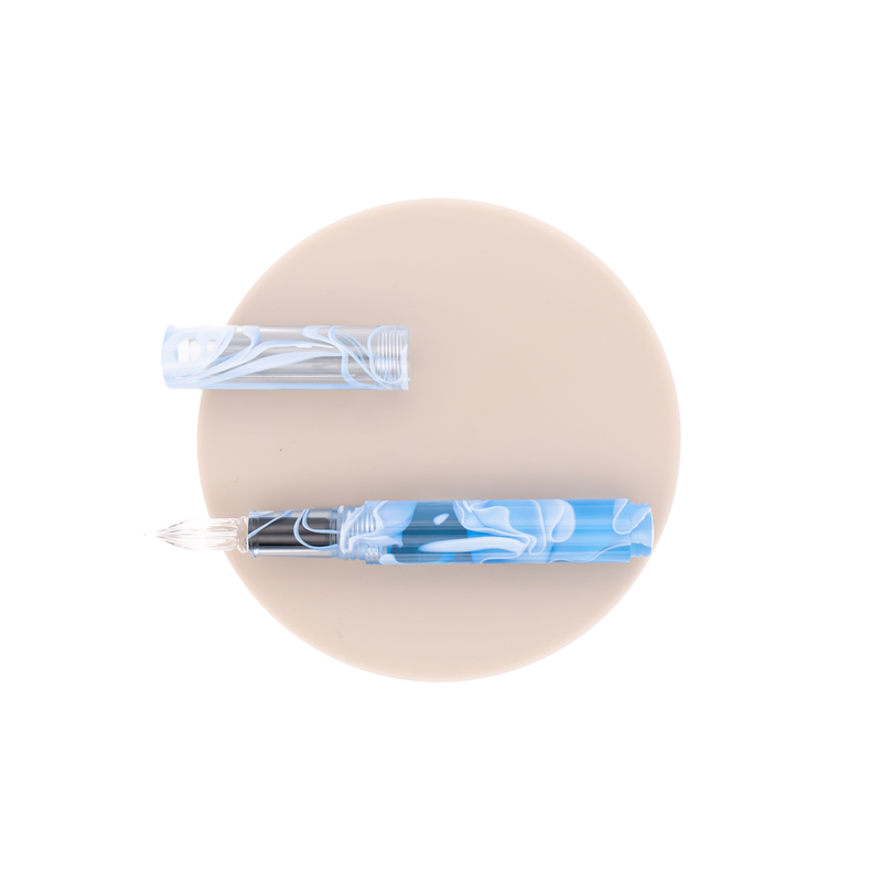 Guitar Penna con Pennino da Intinzione in Vetro Ice Blue