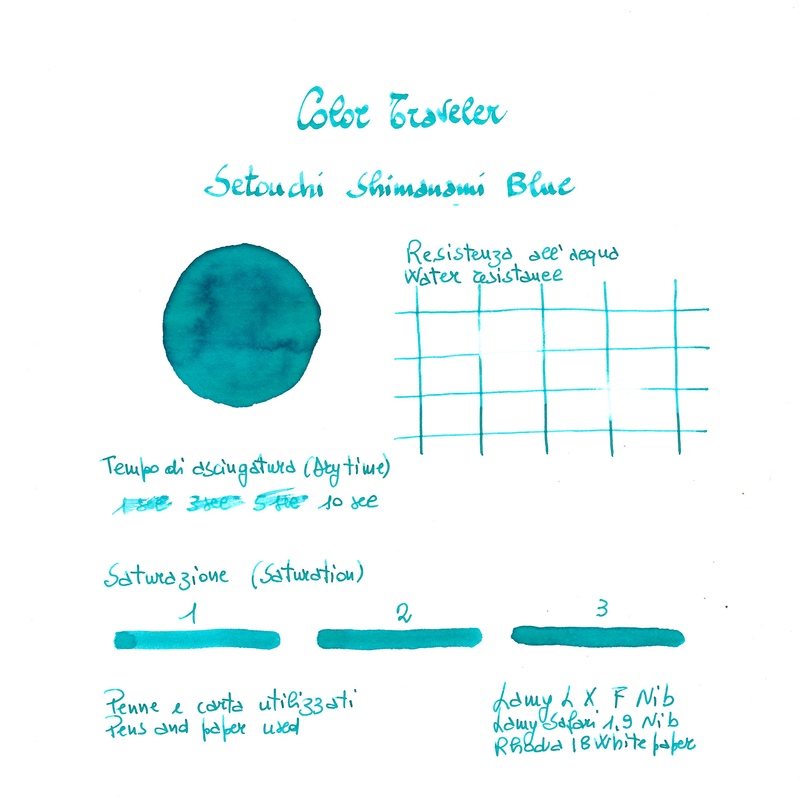 Color Traveler Setouchi Shimanami Blue Inchiostro 30 ml Color Traveler Setouchi Shimanami Blue Inchiostro 30 ml