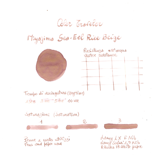 Color Traveler Miyajima Sea-Eel Rice Beige Ink Bottle 30 ml