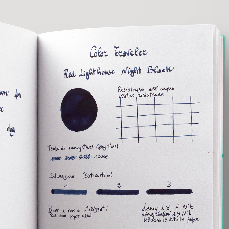 Color Traveler Red Lighthouse Night Black Ink Bottle 30 ml