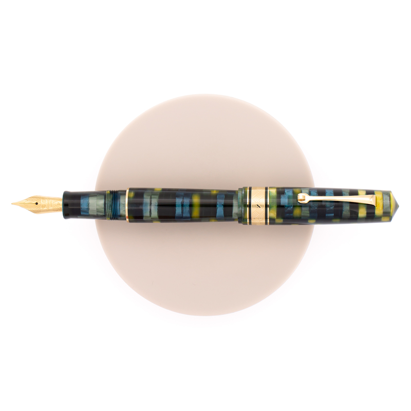 Leonardo Momento Zero Grande Mosaico Fountain Pen Baobab & Gold Leonardo Momento Zero Grande Mosaico Fountain Pen Baobab & Gold