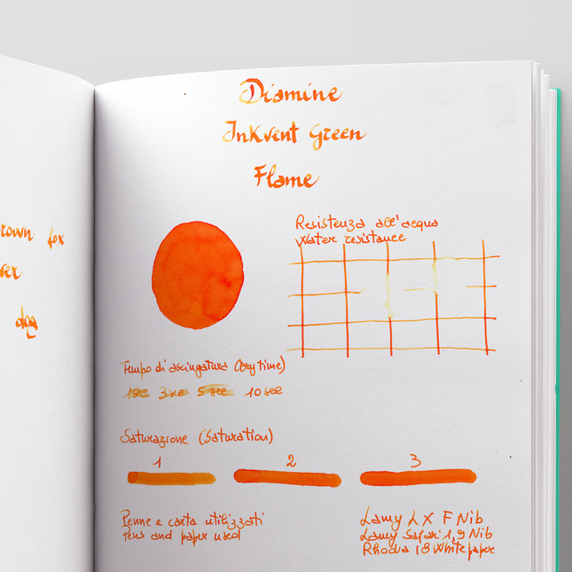 Diamine Inkvent Flame Inchiostro 50 ml Green Edition