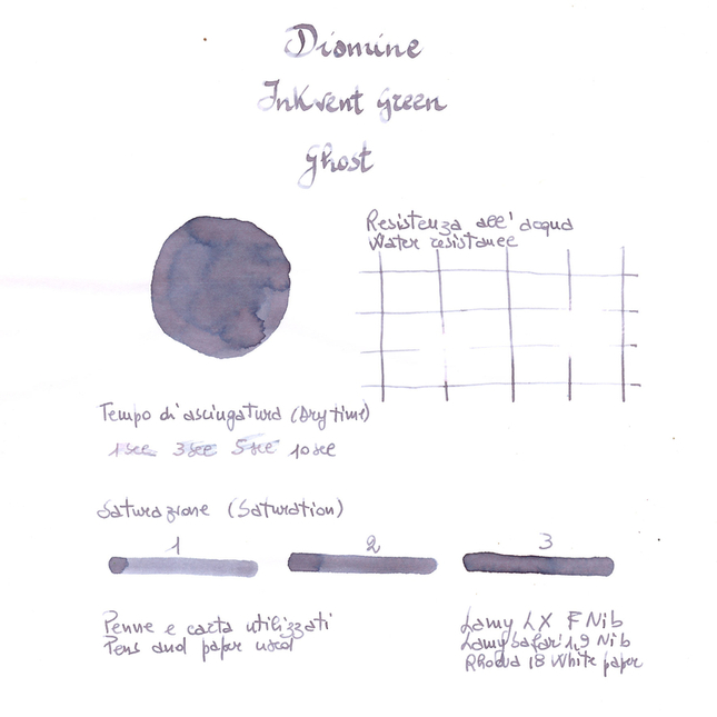 Diamine Inkvent Ghost Ink Bottle 50 ml Green Edition