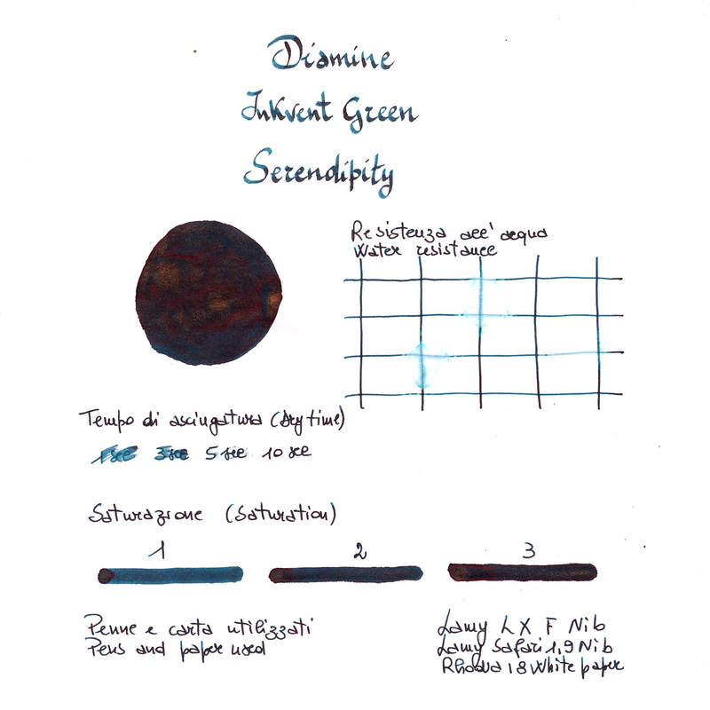 Diamine Diamine Inkvent Serendipity Inchiostro 50 ml Green Edition Shimmer & Sheen