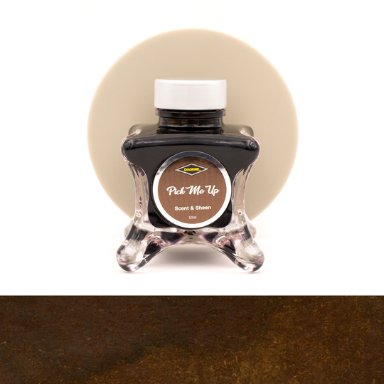 Diamine Inkvent Pick Me Up Ink Bottle 50 ml Green Edition Scent & Sheen