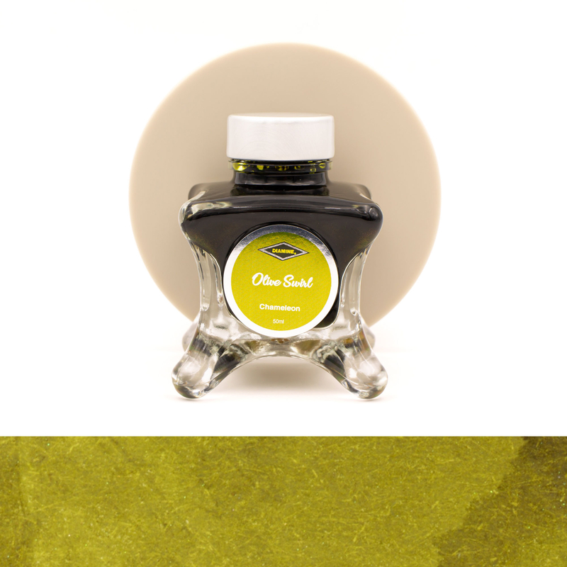 Diamine Diamine Inkvent Olive Swirl Ink Bottle 50 ml Green Edition Chameleon Diamine Diamine Inkvent Olive Swirl Ink Bottle 50 ml Green Edition Chameleon