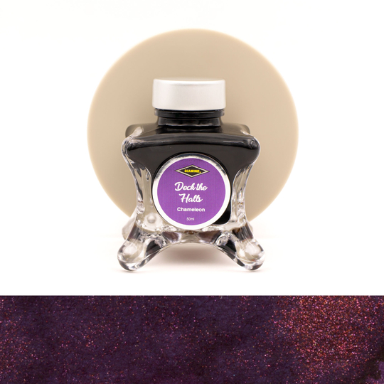 Diamine Inkvent Deck The Halls Ink Bottle 50 ml Green Edition Chameleon