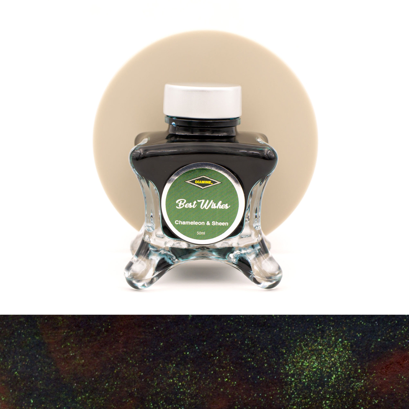 Diamine Diamine Inkvent Best Wishes Ink Bottle 50 ml Green Edition Chameleon & Sheen Diamine Diamine Inkvent Best Wishes Ink Bottle 50 ml Green Edition Chameleon & Sheen