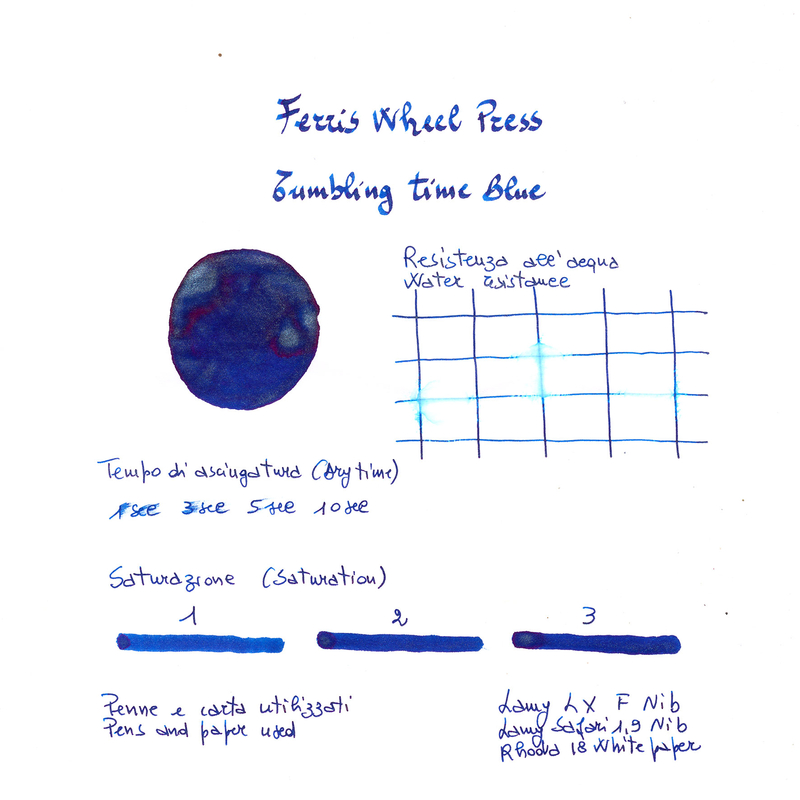 Ferris Wheel Press Ferris Wheel Press Down the Rabbit Hole Tumbling Time Blue Ink Bottle 20 ml