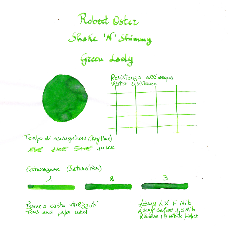 Robert Oster Robert Oster Shake 'N' Shimmy Green Lady Ink Bottle 50 ml