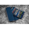Galen Leather Galen Leather Magnum Opus 12 Slots Pen Case Crazy Horse Navy Blue