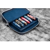 Galen Leather Galen Leather Magnum Opus 6 Slots Pen Case Crazy Horse Navy Blue