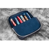 Galen Leather Galen Leather Magnum Opus 6 Slots Pen Case Crazy Horse Navy Blue