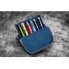 Galen Leather Galen Leather Magnum Opus 6 Slots Pen Case Crazy Horse Navy Blue
