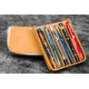 Galen Leather Galen Leather Magnum Opus 6 Slots Pen Case Undyed Leather