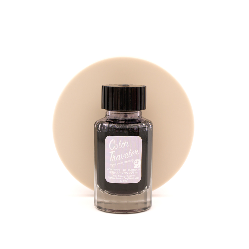 Color Traveler Color Traveler Yashima Raccoon Dog Brown Grey Ink Bottle 30 ml