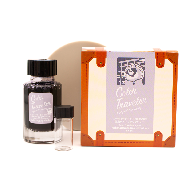 Color Traveler Color Traveler Yashima Raccoon Dog Brown Grey Ink Bottle 30 ml