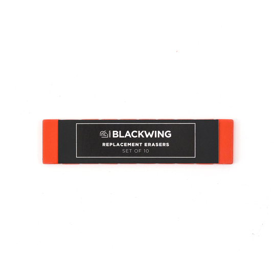 Blackwing Set of 10 Replacement Erasers Red