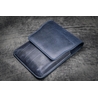 Galen Leather Galen Leather Flap Portapenne in Pelle 5 Posti Crazy Horse Navy Blue