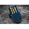 Galen Leather Galen Leather Magnum Opus 3 Slots Pen Case Crazy Horse Navy Blue