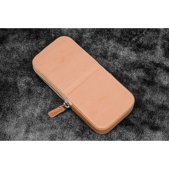 Galen Leather Magnum Opus Portapenne in Pelle 3 Posti Undyed