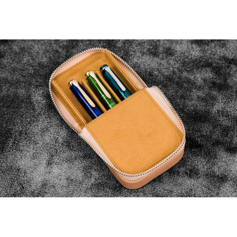 Galen Leather Galen Leather Magnum Opus 3 Slots Pen Case Undyed