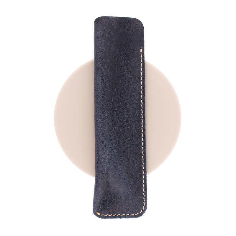Galen Leather Galen Leather Portapenne in Pelle 1 Posto Crazy Horse Navy Blue