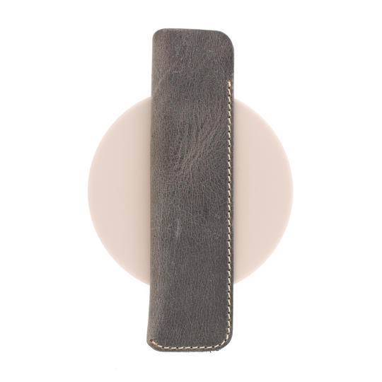 Galen Leather Sleeve for 1 Pen Crazy Horse Smoky Grey