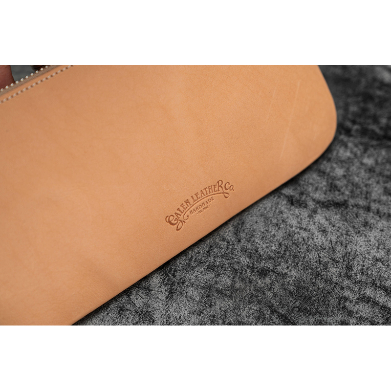 Galen Leather Galen Leather Slip-N-Zip Portapenne in Pelle 4 Posti Undyed Leather